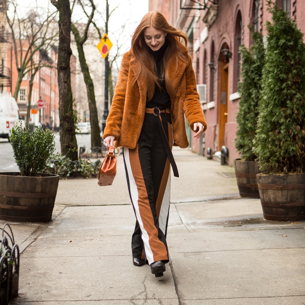 Brown Faux Fir Coat
